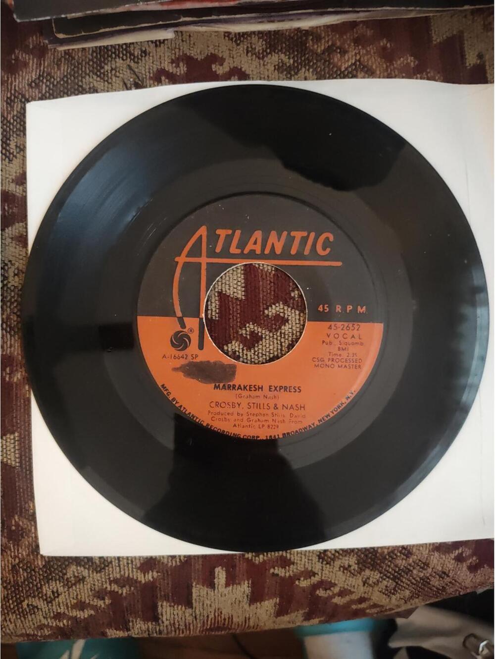 Crosby, Stills, Nash - Marrakesh express vintage vinyl 45 NM